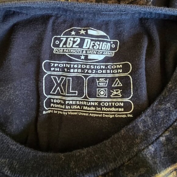 7.62 Design XL Knights Of The Black Rifle T-Shirt Double Sided Men’s Military - Picture 5 of 7